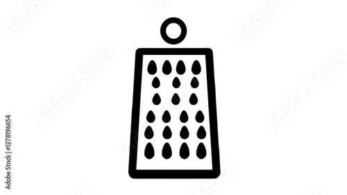 Silhouette of a grater in black on white background for cooking concept
