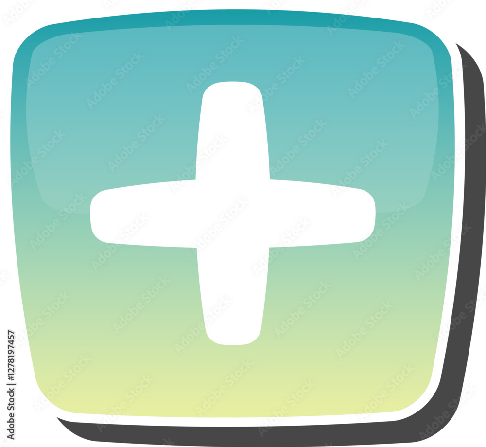 Obraz premium Colorful, cute game icon button element illustration