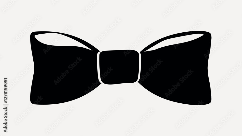 Black ribbon bow illustration vector Black ribbon bow illustration vector