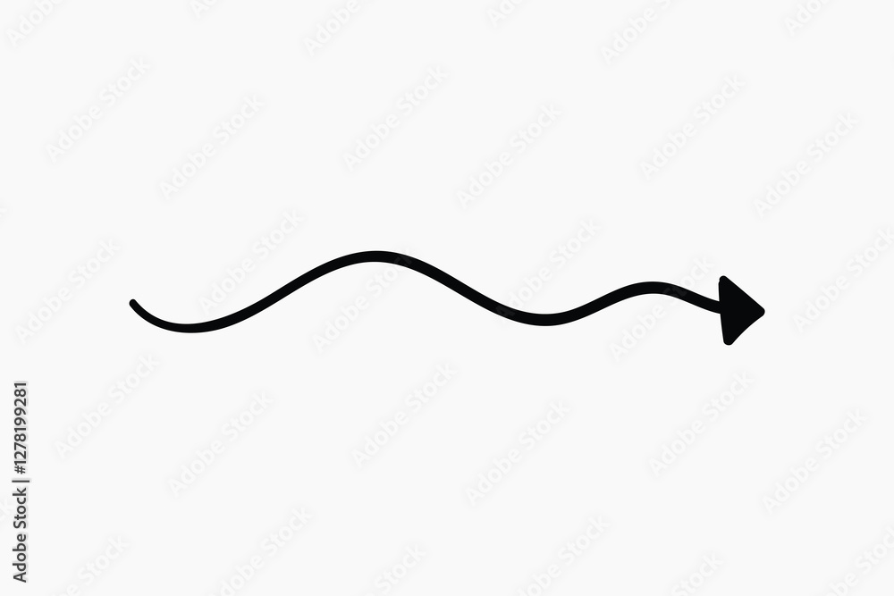 Curved arrow line direction illustration vector Curved arrow line direction illustration vector