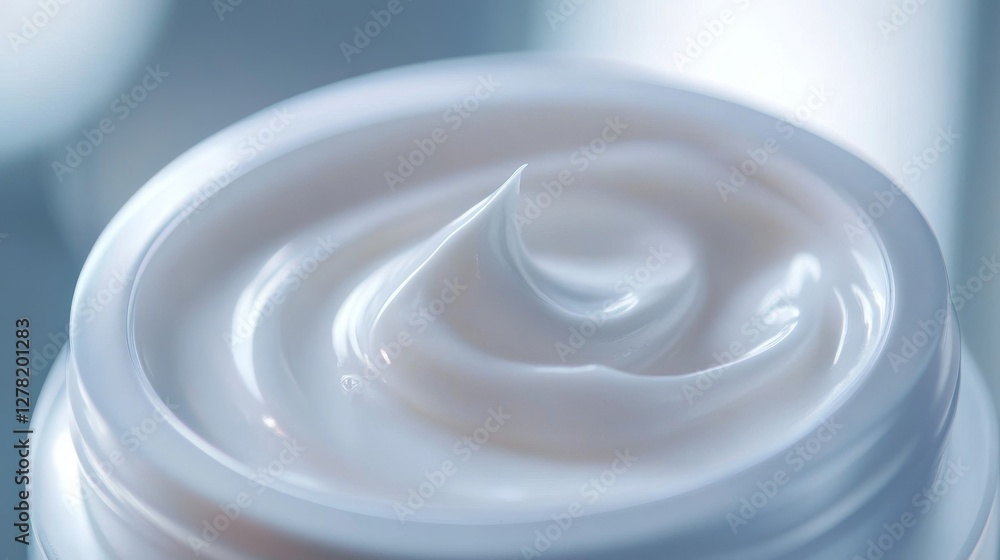 Artistic close-up of pristine white lotion creating hypnotic circular flow, creamy lustrous texture, precise spiral movement, clean contemporary aesthetic, ultra-premium skincare visual style, Artistic close-up of pristine white lotion creating hypnotic circular flow, creamy lustrous texture, precise spiral movement, clean contemporary aesthetic, ultra-premium skincare visual style,