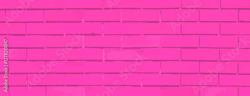 The background is a pink brick wall background with a smooth texture. The pink background adds a vibrant, urban feel. Brick texture background vector wallpaper