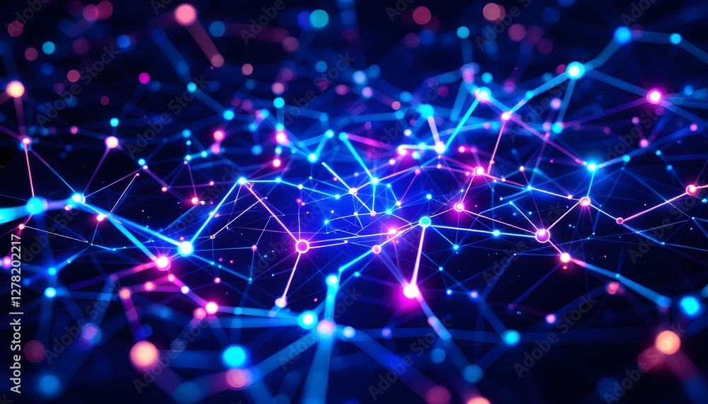 Abstract Network Connections Digital Art Background Abstract Network Connections Digital Art Background