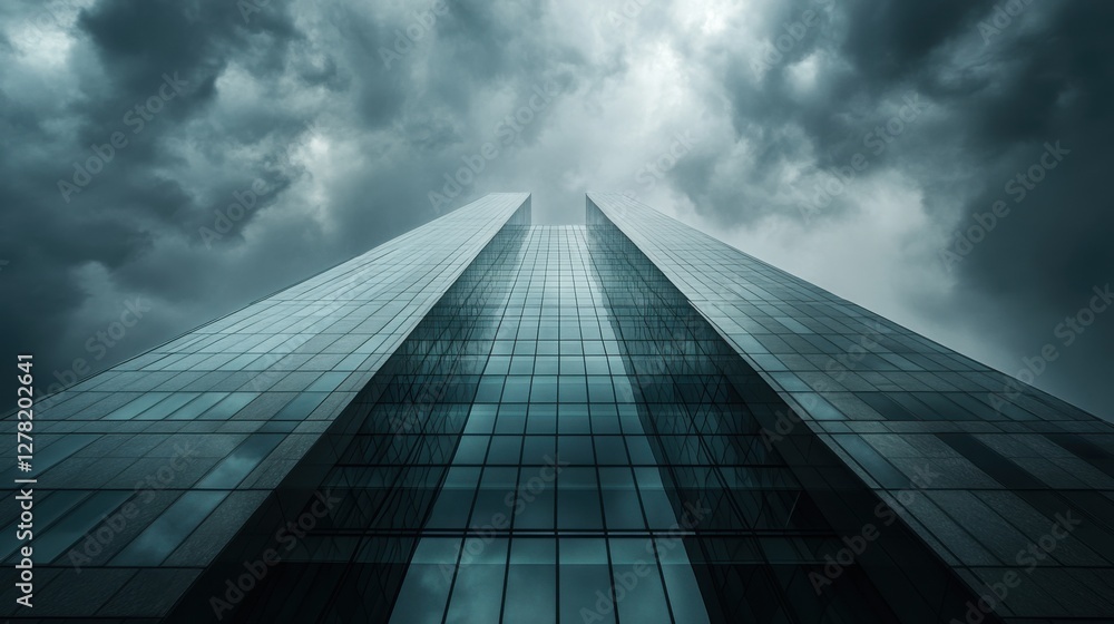 Federal Reserve building with stormy skies. Featuring economic policy and fiscal regulation Federal Reserve building with stormy skies. Featuring economic policy and fiscal regulation