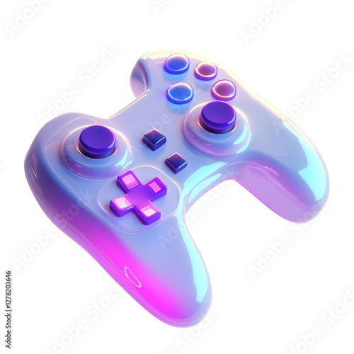 Game Controler 3D Icon with pastel futuristic color