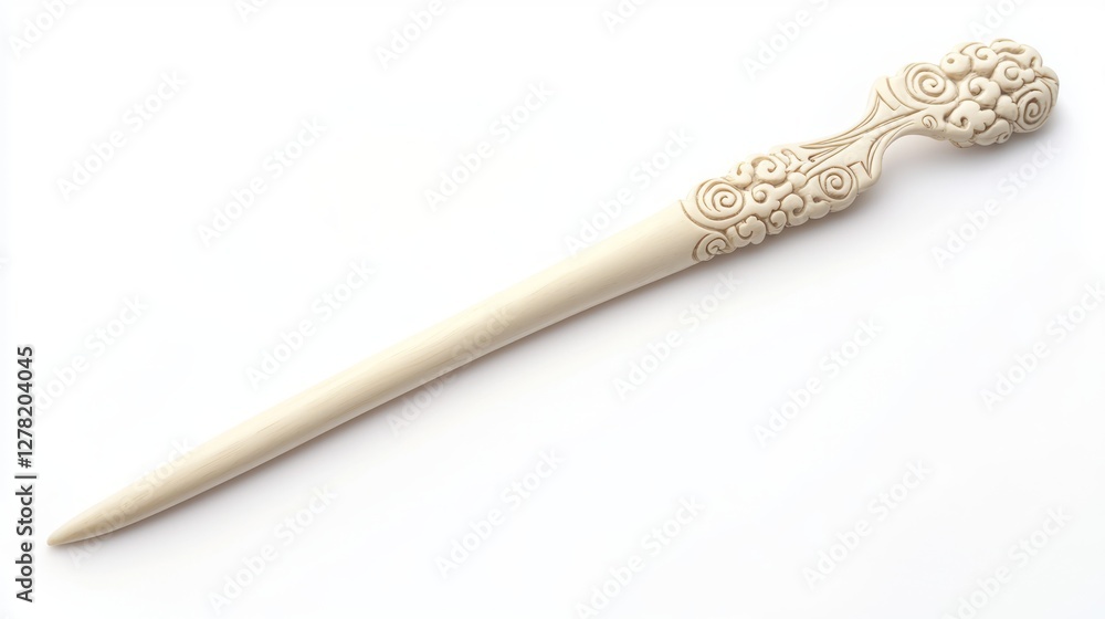 Elegant Slender Bone Letter Opener with Intricate Etched Design Elegant Slender Bone Letter Opener with Intricate Etched Design