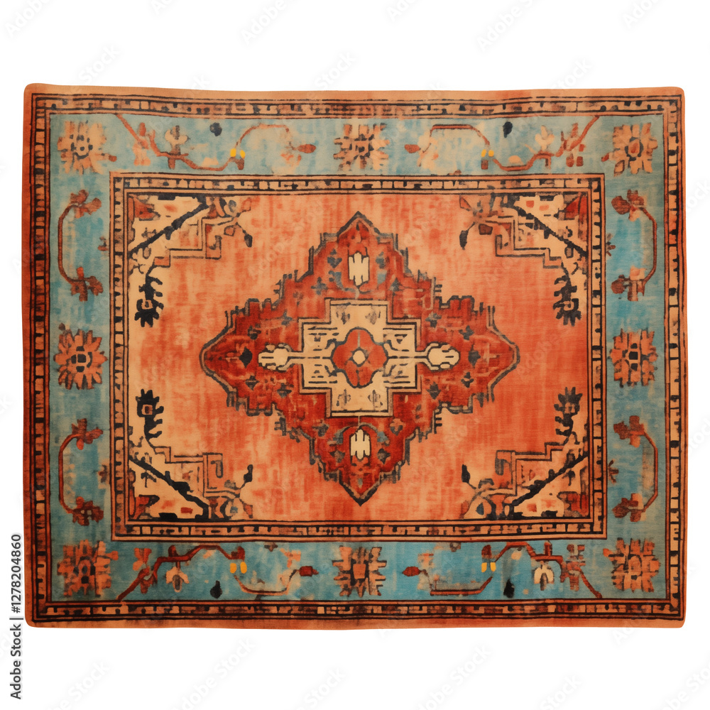 Fototapeta premium vintage rug transparent background