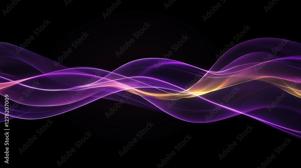 Abstract Purple and Gold Wave Design Abstract Purple and Gold Wave Design