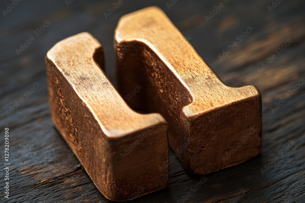 Two Metallic Bronze Numbers Eleven on Dark Wood Surface Close Up Capturing Warm Tones and Textured Details for Creative Design and Conceptual Use Two Metallic Bronze Numbers Eleven on Dark Wood Surface Close Up Capturing Warm Tones and Textured Details for Creative Design and Conceptual Use