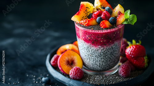 Chia Pudding with fresh fruits
