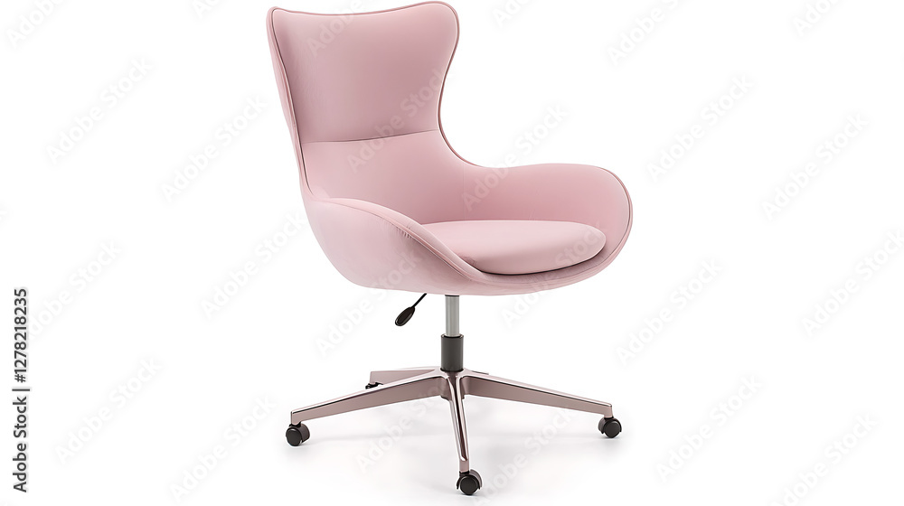 Sleek Pink Bar Stool and Minimalist Sofa with Wooden Legs in Contemporary Interior Sleek Pink Bar Stool and Minimalist Sofa with Wooden Legs in Contemporary Interior