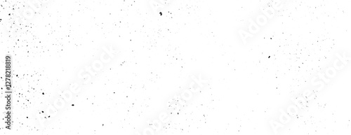 White background with black speckles, creating a minimalist, textured background. The white color enhances the simple, speckled design. Speckled wall texture background. White background vector.
