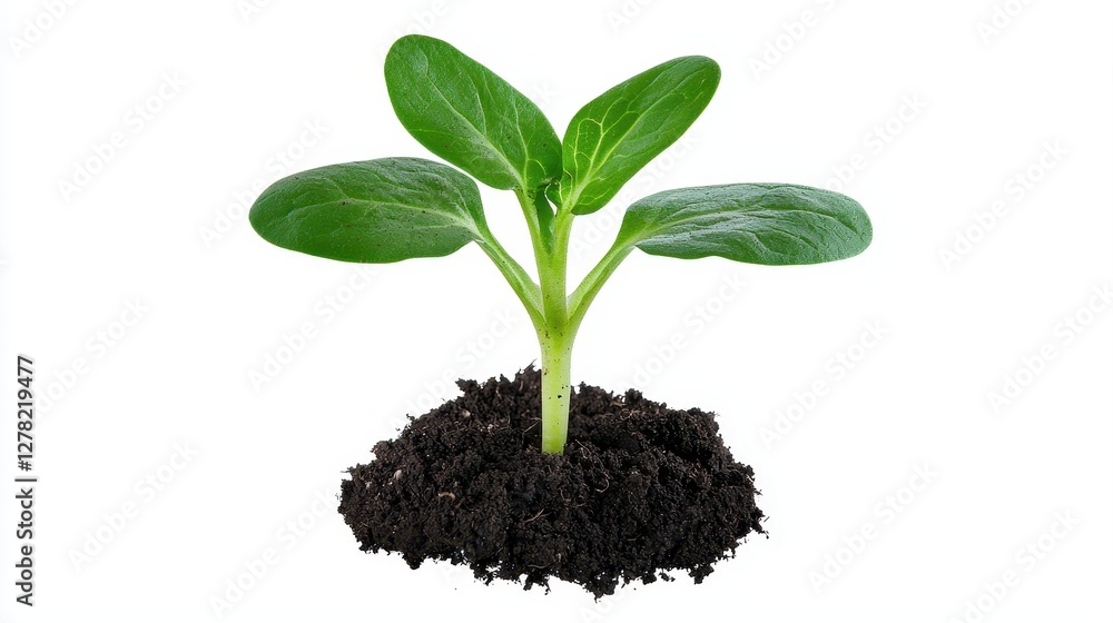 Growing green seedling in soil nature scene plant growth close-up view environmental concept Growing green seedling in soil nature scene plant growth close-up view environmental concept