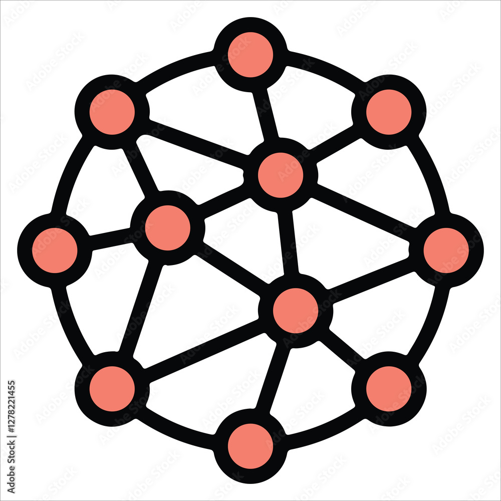 Nanotechnology Icon. Colorful. White Background Nanotechnology Icon. Colorful. White Background