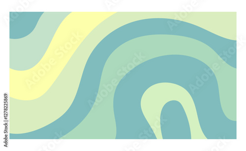 Abstract colourful and textured wavy shapes design.