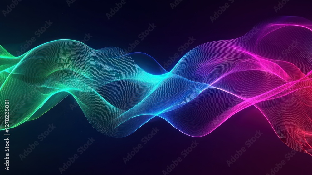 Abstract Colorful Wave Digital Art Abstract Colorful Wave Digital Art