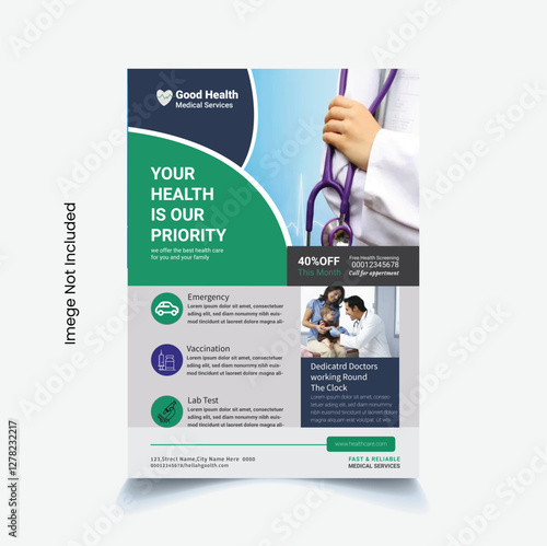 Your Health is our Priority High quality vector file