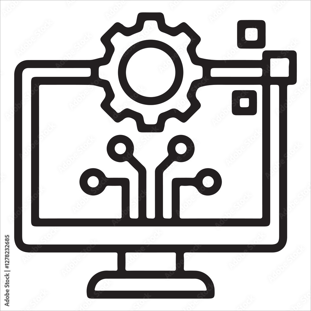 Digital transformation icon. illustration design eps 10 Digital transformation icon. illustration design eps 10