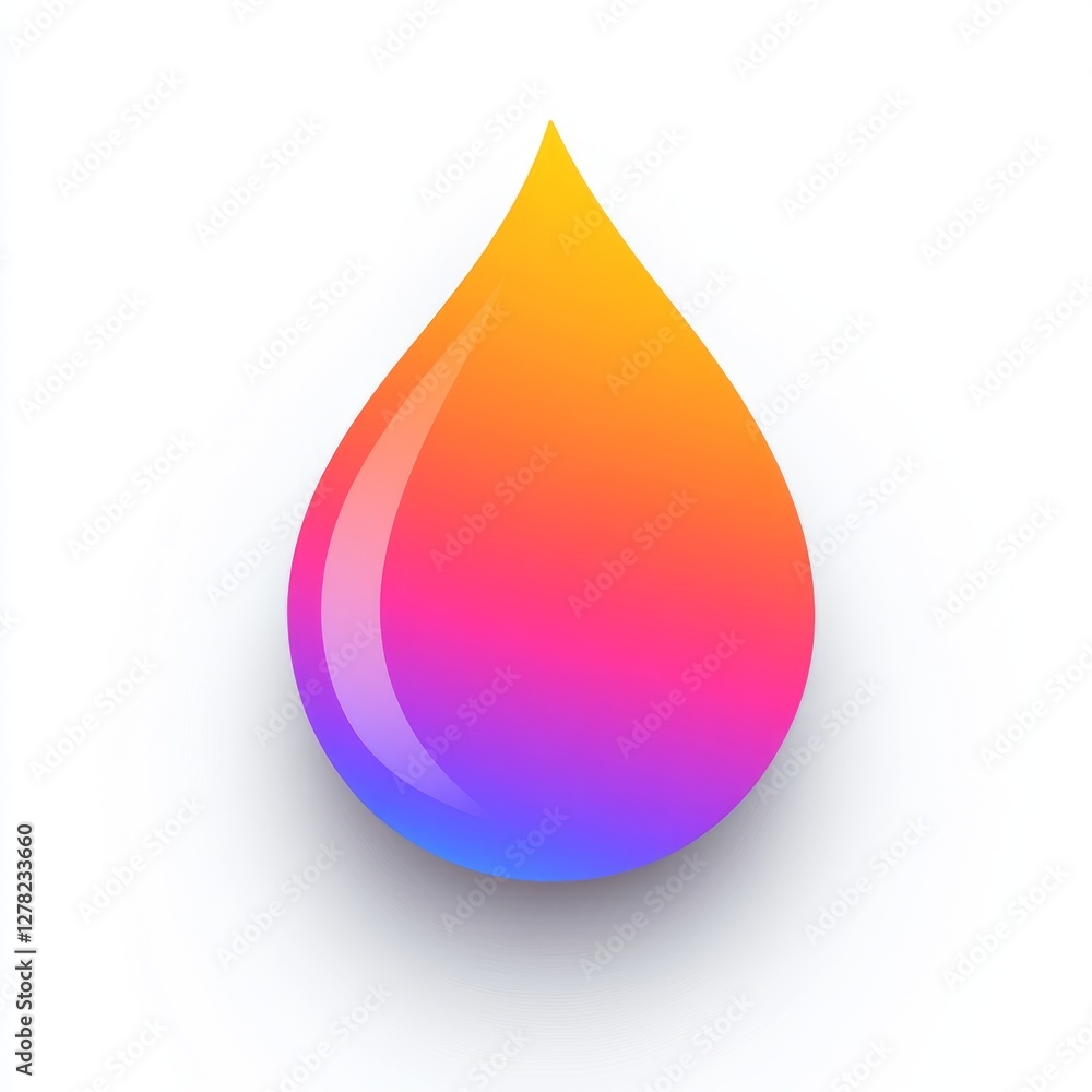Fototapeta premium Gradient Colorful Drop Graphic Design