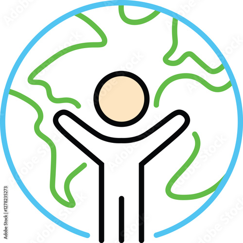 World business icon, colorful, International organization, financial transactions, world map icons. Delivery service, global outsource
