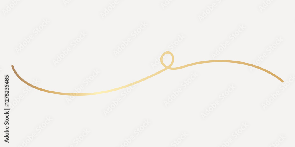 Elegant gold swirl design, hand drawn vector Elegant gold swirl design, hand drawn vector