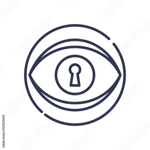 An eye with a keyhole symbolizes insight and unlocking understanding.