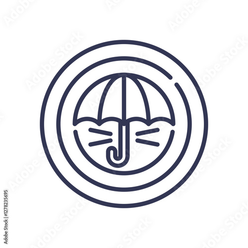 Umbrella in a maze symbolizes protection and guidance, aligning with BuiltinSafetyNet's security concept.