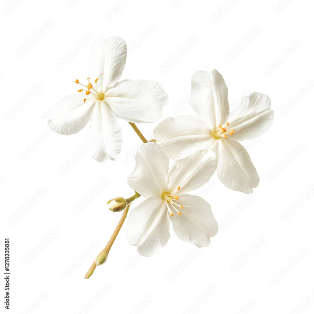 Fototapeta premium Delicate White Flowers Blooming Exquisite Beauty Nature's Elegance