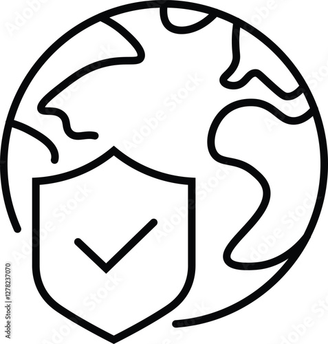 Global law, translate language, Outsource business. World business line icon