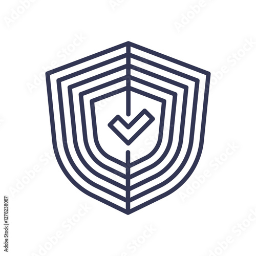 Shield with checkmark symbolizes security and reliability.