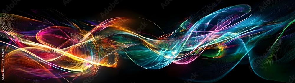 Mesmerizing Waves of Vibrant Neon Lights Captivating Abstract Motion Blurs and Glowing Streaks Flowing and swirling digital art in a fantastical Mesmerizing Waves of Vibrant Neon Lights Captivating Abstract Motion Blurs and Glowing Streaks Flowing and swirling digital art in a fantastical