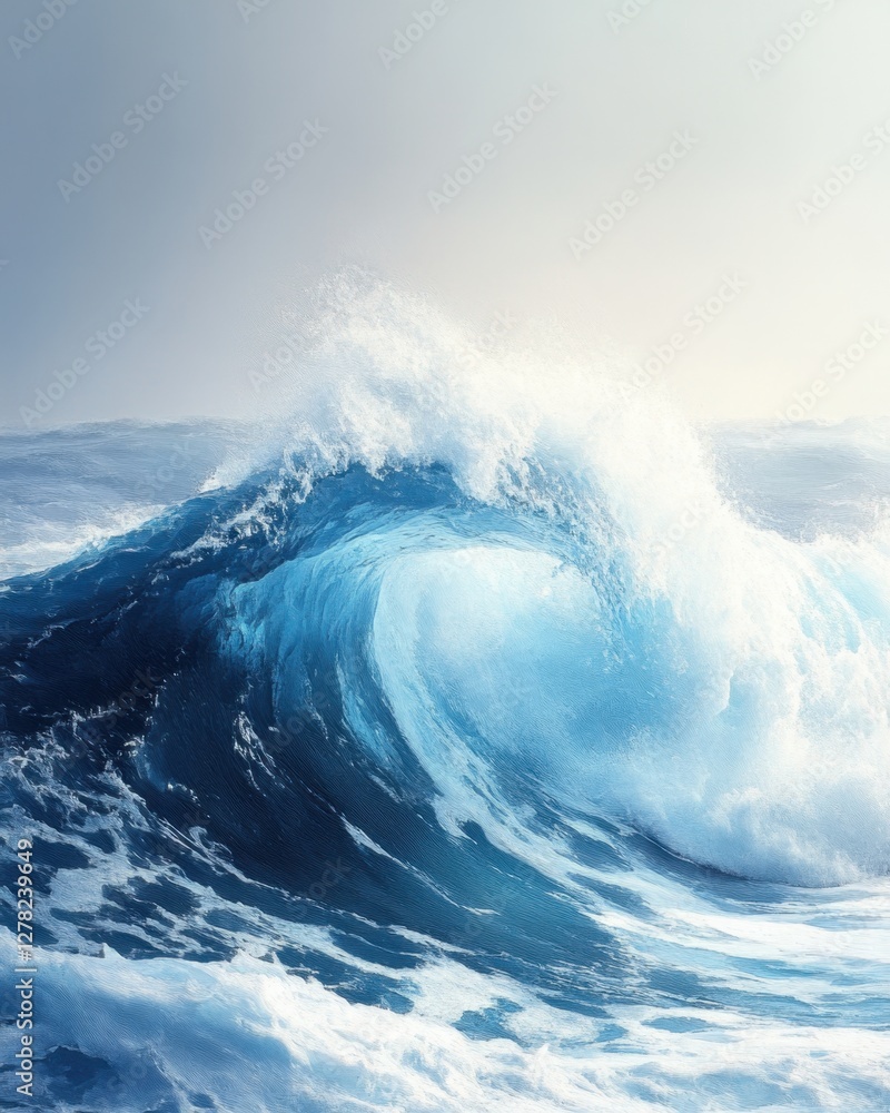 Majestic ocean wave cresting with power and grace in a stunning display of natural beauty and energy Majestic ocean wave cresting with power and grace in a stunning display of natural beauty and energy