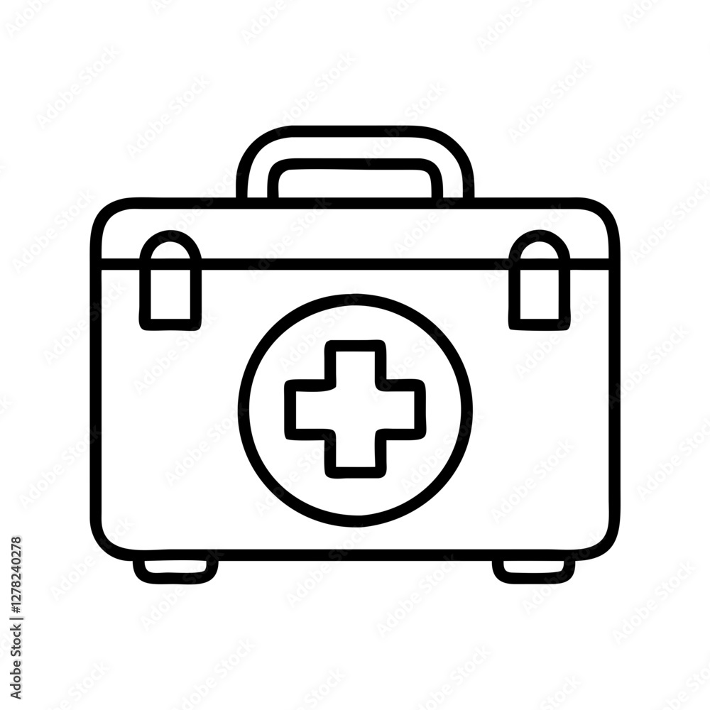 first aid kit icon, first aid kit line art - simple line art of first aid kit, perfect for first aid kit logos and icons first aid kit icon, first aid kit line art - simple line art of first aid kit, perfect for first aid kit logos and icons
