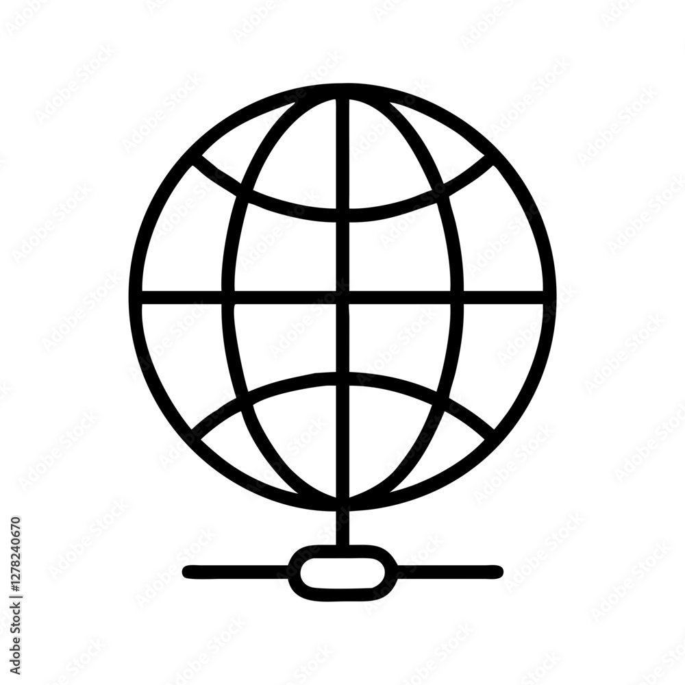 globe icon, globe line art - simple line art of globe, perfect for globe logos and icons globe icon, globe line art - simple line art of globe, perfect for globe logos and icons
