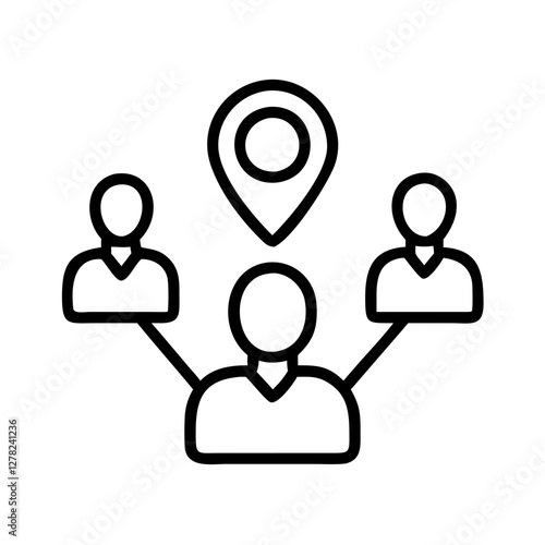 local community icon, local community line art - simple line art of local community, perfect for local community logos and icons