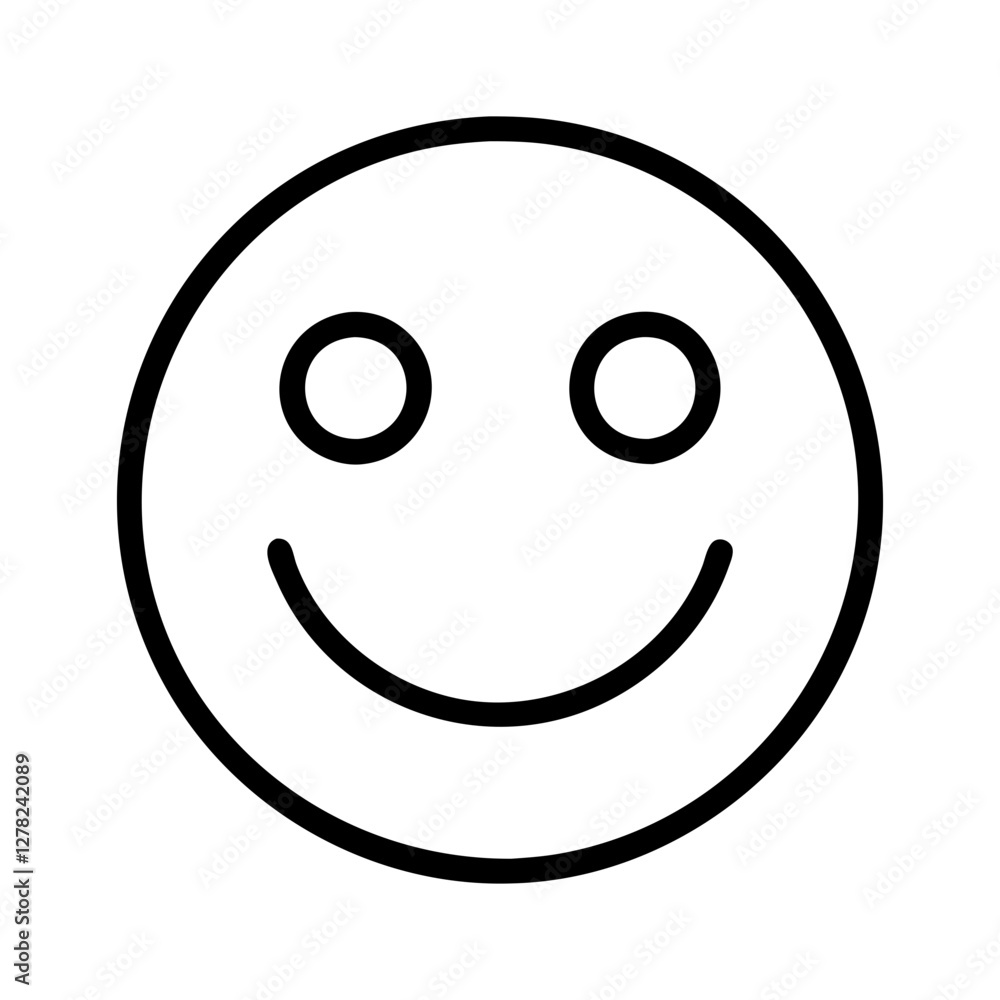 smiley face icon, smiley face line art - simple line art of smiley face, perfect for smiley face logos and icons smiley face icon, smiley face line art - simple line art of smiley face, perfect for smiley face logos and icons
