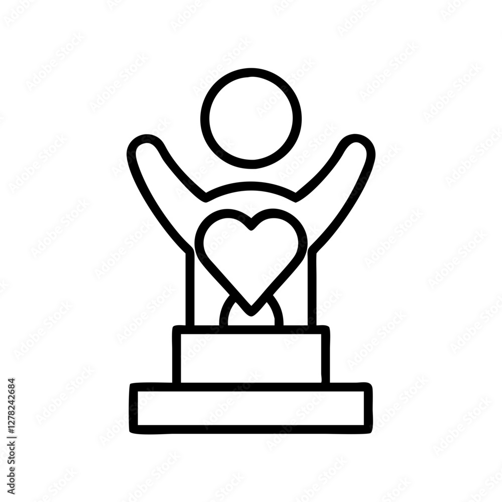 volunteer of the year icon, volunteer of the year line art - simple line art of volunteer of the year, perfect for volunteer of the year logos and icons volunteer of the year icon, volunteer of the year line art - simple line art of volunteer of the year, perfect for volunteer of the year logos and icons