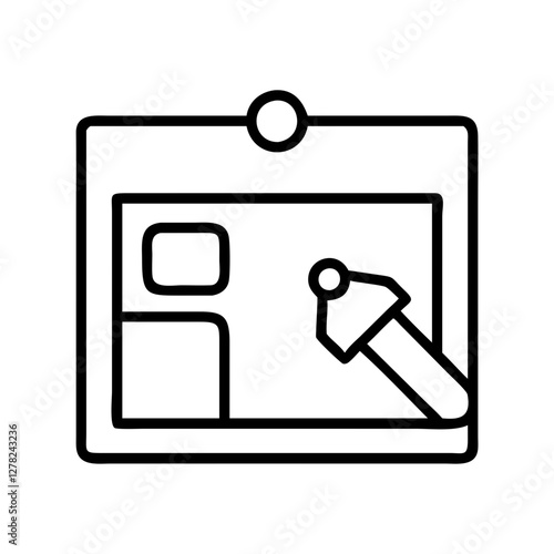 artboard icon, artboard line art - simple line art of artboard, perfect for artboard logos and icons