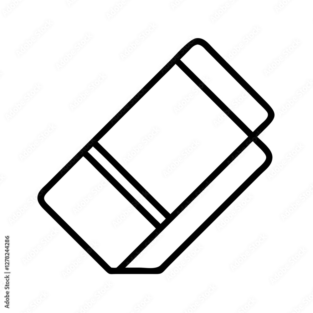 eraser icon, eraser line art - simple line art of eraser, perfect for eraser logos and icons eraser icon, eraser line art - simple line art of eraser, perfect for eraser logos and icons