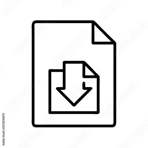 Free Download file format icon, file format line art - simple line art of file format, perfect for file format logos and icons - GFXLoad