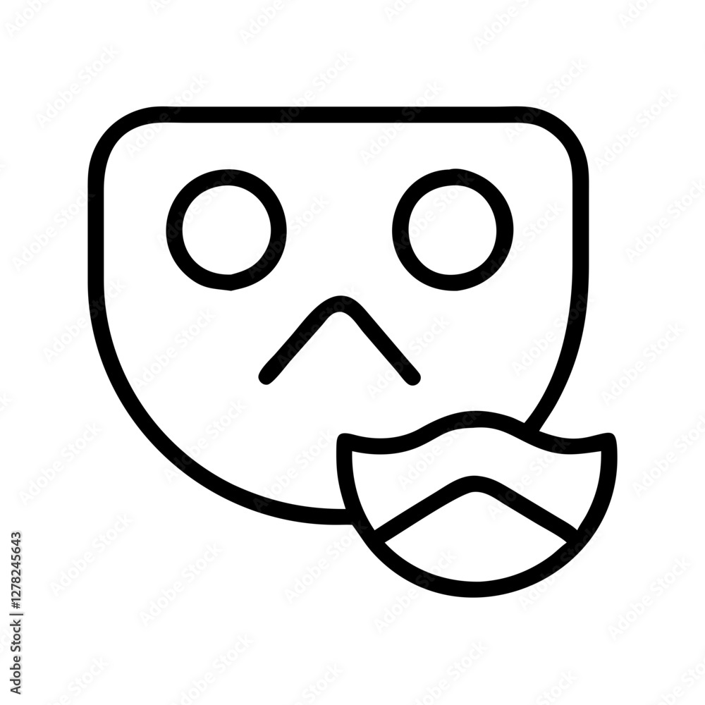masking icon, masking line art - simple line art of masking, perfect for masking logos and icons masking icon, masking line art - simple line art of masking, perfect for masking logos and icons