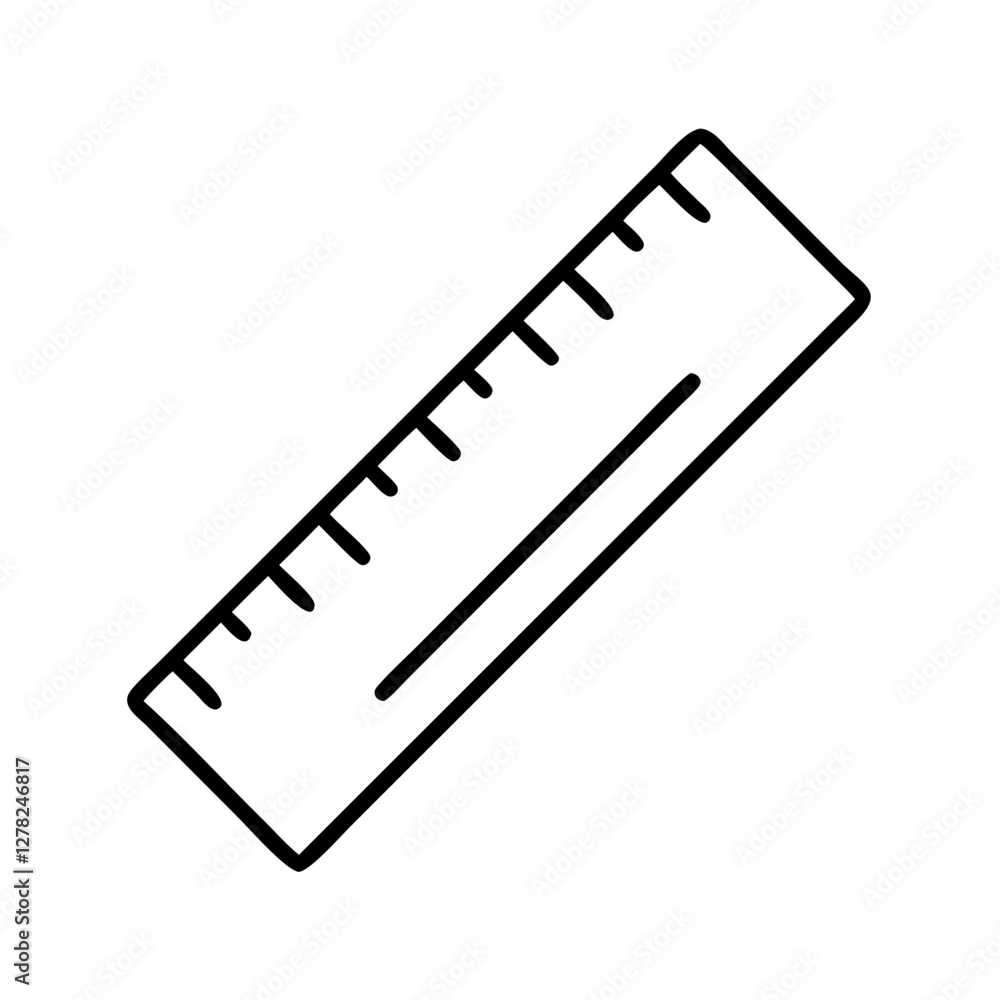 ruler icon, ruler line art - simple line art of ruler, perfect for ruler logos and icons ruler icon, ruler line art - simple line art of ruler, perfect for ruler logos and icons