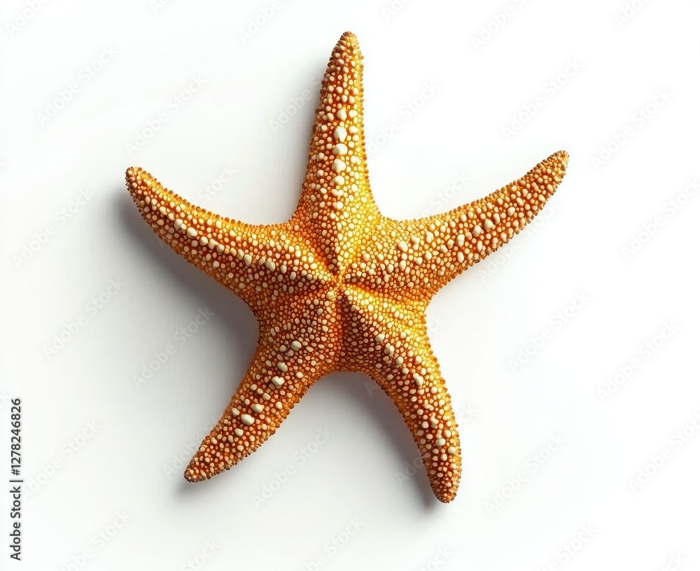 Orange Starfish Isolated on White Background Orange Starfish Isolated on White Background