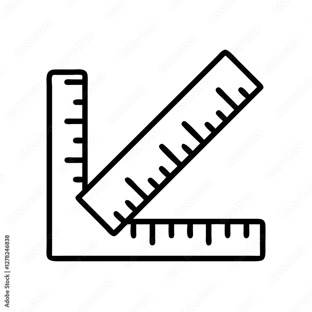 ruler icon, ruler line art - simple line art of ruler, perfect for ruler logos and icons ruler icon, ruler line art - simple line art of ruler, perfect for ruler logos and icons
