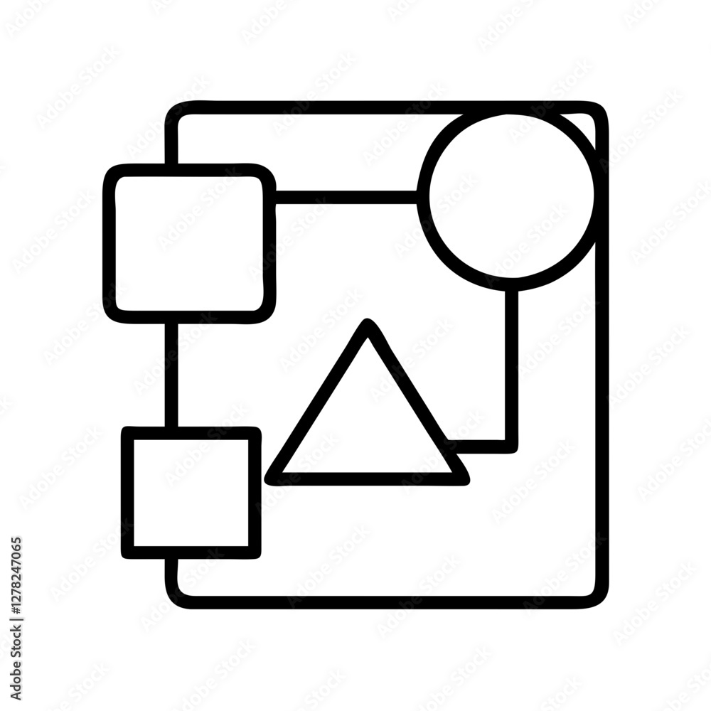 shape builder icon, shape builder line art - simple line art of shape builder, perfect for shape builder logos and icons shape builder icon, shape builder line art - simple line art of shape builder, perfect for shape builder logos and icons