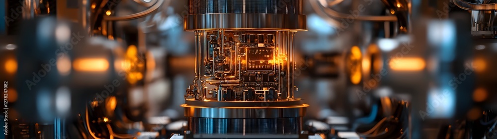 Quantum Computer Processor Futuristic Technology Innovation and Engineering Concept Quantum Computer Processor Futuristic Technology Innovation and Engineering Concept