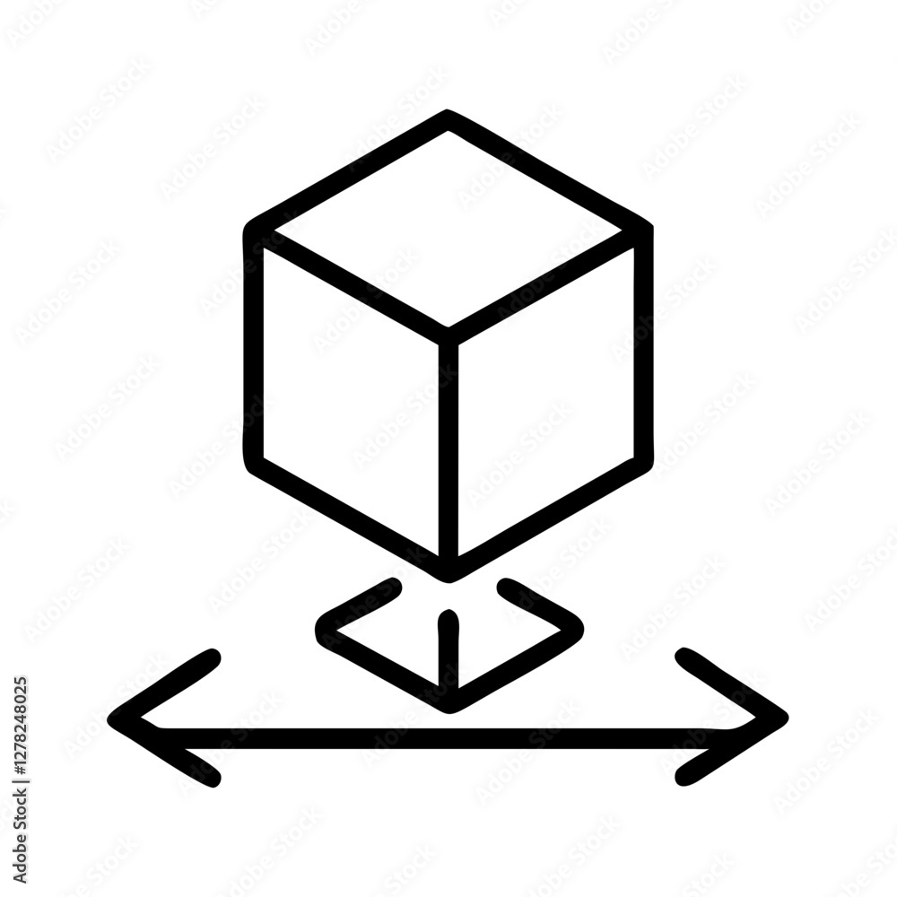 3d icon, 3d line art - simple line art of 3d, perfect for 3d logos and icons 3d icon, 3d line art - simple line art of 3d, perfect for 3d logos and icons