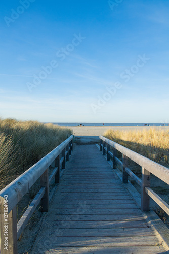 Weg zum Strand in Norddeich  photo