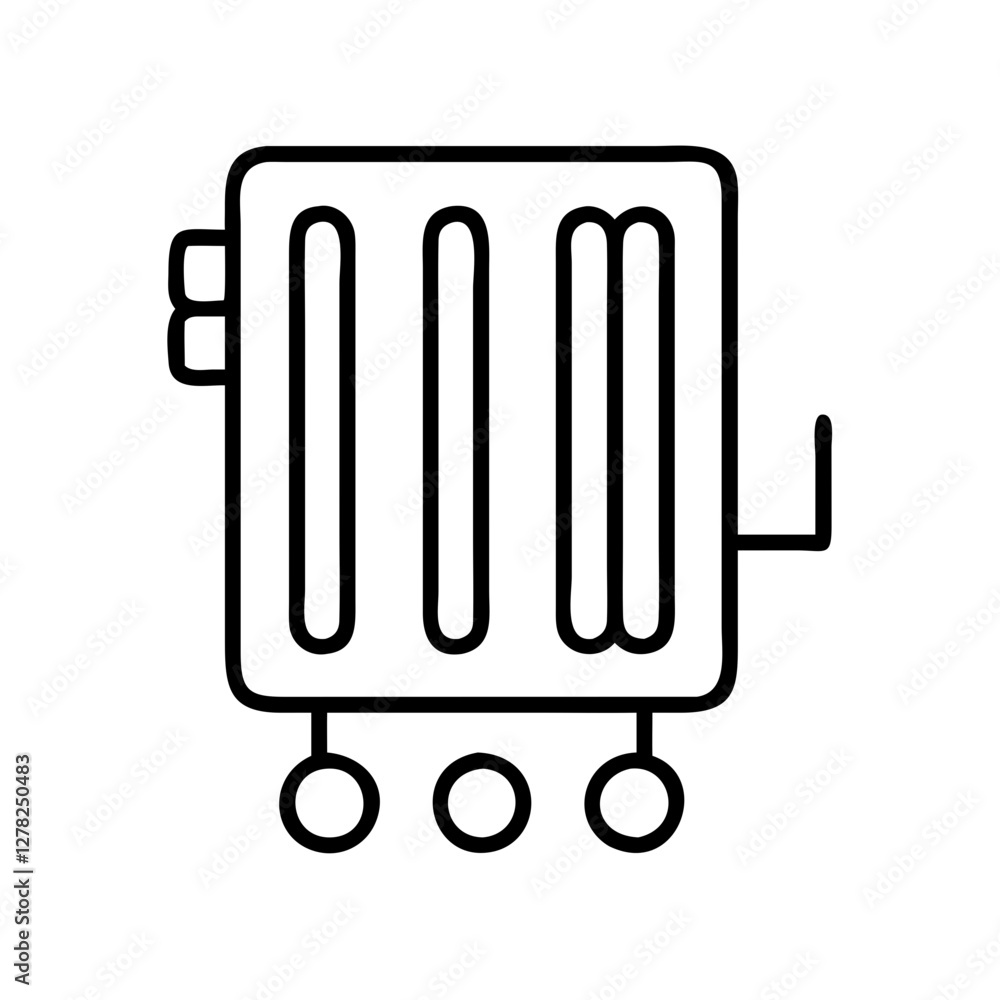 heater icon, heater line art - simple line art of heater, perfect for heater logos and icons heater icon, heater line art - simple line art of heater, perfect for heater logos and icons