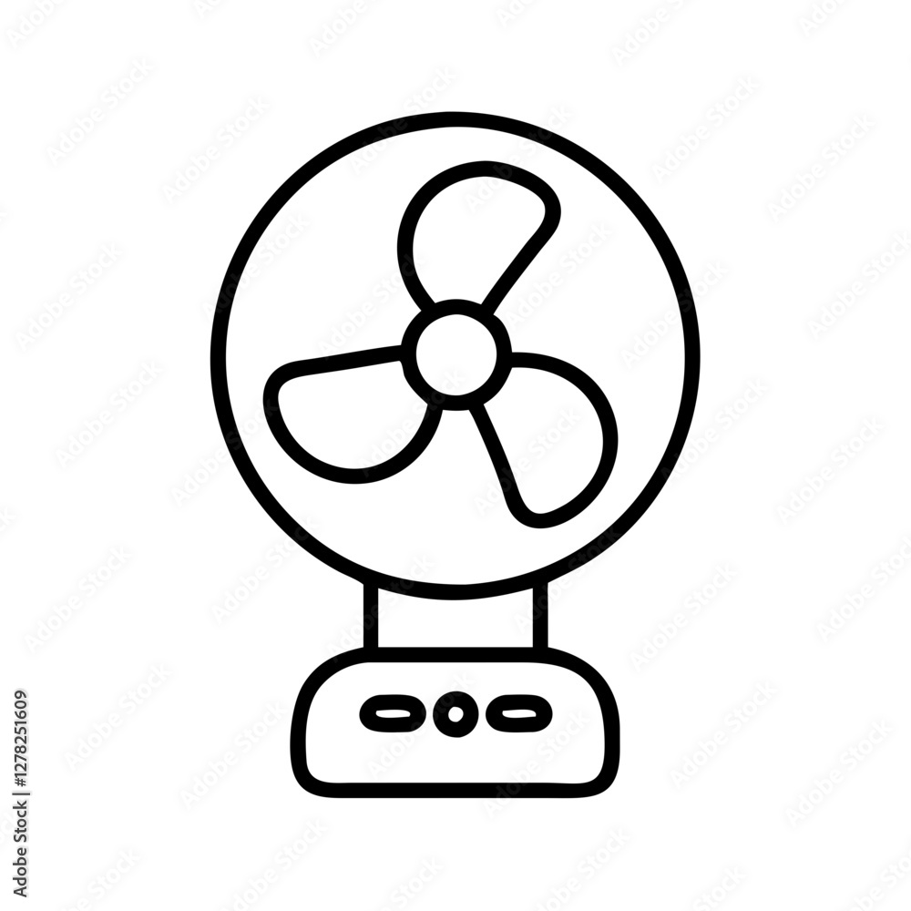 portable fan icon, portable fan line art - simple line art of portable fan, perfect for portable fan logos and icons portable fan icon, portable fan line art - simple line art of portable fan, perfect for portable fan logos and icons